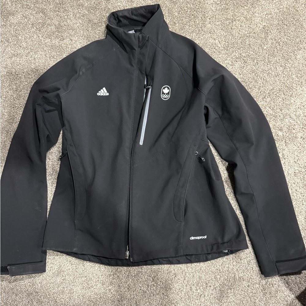 Adidas Women's Black olympic jacket large